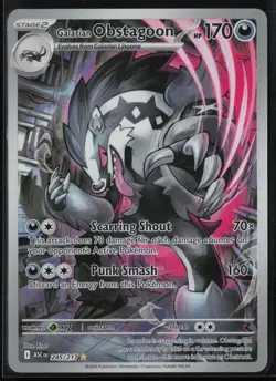 Galarian Obstagoon 245/217 Illustration Rare Ascended Heroes Pokemon Near Mint - Image 1