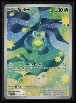 Budew 221/217 Illustration Rare Ascended Heroes Pokemon Holo - Image 1