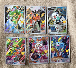 Pokemon First Partner Illustration Series 2 Promo Unova and Galar Starters NM - Image 1