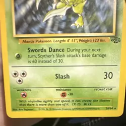 Wizards Pokemon TCG Scyther 26/64 Jungle Regular Rare English 1999 70HP - Image 5