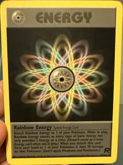 Wizards Pokemon TCG Rainbow Energy 80/82 Team Rocket Reg Rare English 2000 -2 - Image 1