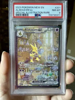 PSA 8 2023 Pokemon TCG Alakazam ex 201/165 SV 151 SIR Holo EN - Image 1