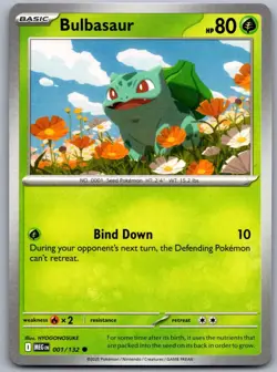 Bulbasaur 001/132 Common Mega Evolution Pokemon Near Mint - Image 1