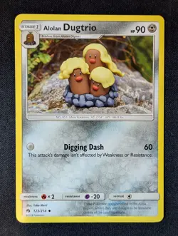 Pokemon SM - Lost Thunder #123/214 Alolan Dugtrio Uncommon NM - Image 1