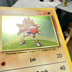 Wizards Pokemon TCG Hitmonchan 7/102 Base Set Holo Rare English 1999 70HP - Image 3