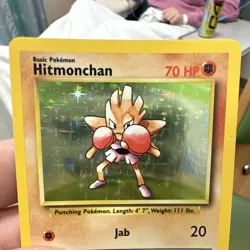 Wizards Pokemon TCG Hitmonchan 7/102 Base Set Holo Rare English 1999 70HP - Image 5