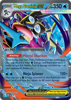 Mega Greninja ex 081 Promo Holo NM Pokemon Me04: Chaos Rising (Ships Today!) - Image 1
