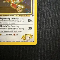LT. SURGE'S FEAROW 7/132 HOLO RARE GYM HEROES POKEMON UNLIMITED HOLO MP - Image 4