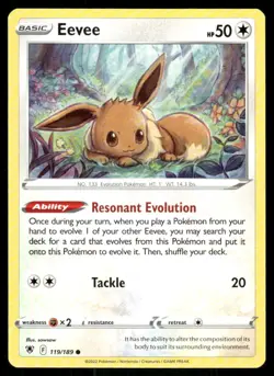 Eevee 119/189 Common Astral Radiance Pokemon Near Mint - Image 1