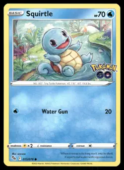 Squirtle 015/078 Common Pokemon GO Pokemon Near Mint - Image 1