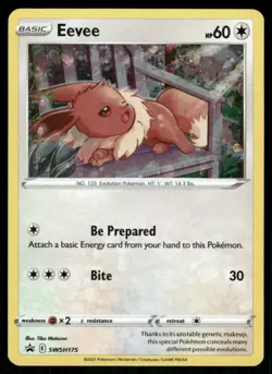 Pokemon Cards Eevee SWSH175 Holo Sword & Shield Promo Holo Promo LP - Image 1