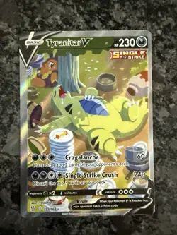 Pokemon TCG Tyranitar v Alternate Full Art Holo Card 155/163 Battle Styles - Image 1