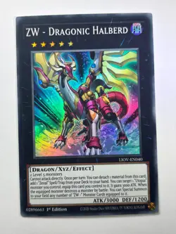 ZW - Dragonic Halberd LIOV-EN040 Super Rare 1st Edition YuGiOh Card - Image 1