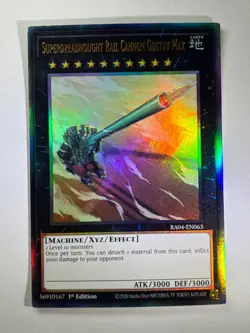Superdreadnought Rail Cannon Gustav Max RA04-EN063 Ultimate 1st YuGiOh Card NM - Image 1