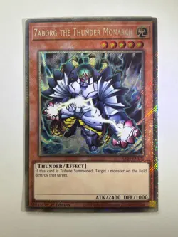 Zaborg the Thunder Monarch RA04-EN125 Platinum Secret Rare 1st YuGiOh Card NM - Image 1