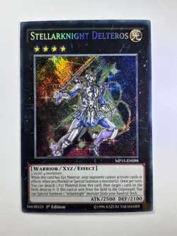 Stellarknight Delteros MP15-EN098 Secret Rare 1st Edition YuGiOh Card NM - Image 1