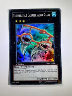 Submersible Carrier Aero Shark GENF-EN040 Super Rare 1st Edition YuGiOh Card NM - Image 1