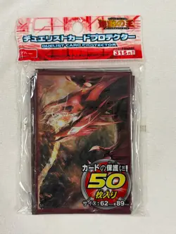 Slifer The Sky Red Dragon Alt 1 YuGiOh! 50 Card Sleeves Sealed - Image 1