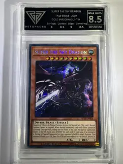 Slifer the Sky Dragon TN19-EN008 Secret Rare Limited Ed YuGiOh GetGraded 8.5 - Image 1