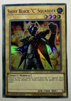 Shiny Black "C" Squadder Super Rare 1st Edition MP21-EN037 YuGiOh Card - Image 1