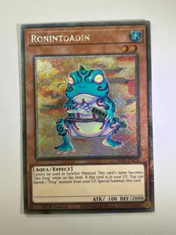 Ronintoadin RA03-EN236 Platinum Secret Rare 1st Edition YuGiOh Card NM - Image 1