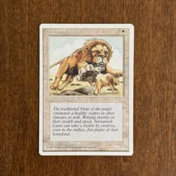 Savannah Lions LP Fourth Edition Magic the Gathering Card 4ED MTG - Image 1