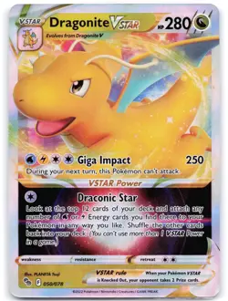 Dragonite VSTAR 050/078 Holo Pokemon GO LP - Image 1
