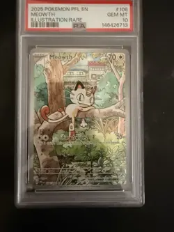 Pokemon Meowth Me02 Phantasmal Flames Illustration Rare Holo 106/094 PSA 10 🔥 - Image 1