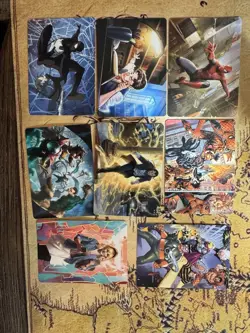 MTG Art Series Marvel’s Spider-Man Art Card LOT Gwen Peter No Gold Signed - Image 1
