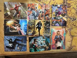 MTG Art Series Marvel’s Spider-Man Art Card LOT Gwen Peter No Gold Signed - Image 2