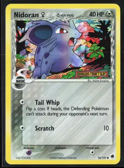 Nidoran 56/101 Delta Species EX Dragon Frontiers 2006 Reverse Holo Pokemon Card - Image 1