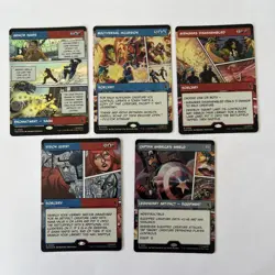 MTG Marvel Super Heroes Showcase Panel FOIL Bundle. 5 cards - Image 1