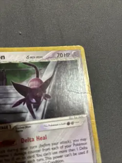 Pokemon Espeon Holo Rare Delta Species 4/113 70HP Psyshock Stamped Card CREASED - Image 3