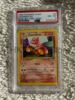Pokemon card Base Set 4th print 1999-2000 Charmeleon 24/102 PSA 8 NM-MT - Image 1