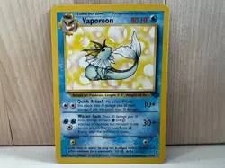 POKEMON VAPOREON NON HOLO JUNGLE CARD MINT - Image 1