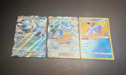 Pokemon Card Lot Blastoises Full Art Ex Radiant 184 -009 LP-MP - Image 2
