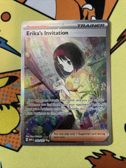 Pokemon TCG Scarlet & Violet Trainer Supporter Erika's Invitation Card 203/165 - Image 1