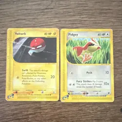 Nintendo Pokemon TCG Expedition Base Set 2-Card Lot - Voltorb 15/147 Pidgey - Image 1