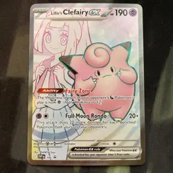 Lillie's Clefairy ex 195 Sv: Scarlet & Violet Promo Cards Holo Pokemon - Image 1