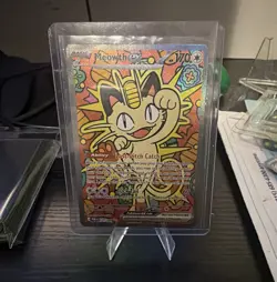 Meowth EX SIR Full Art Holo Rare Pokemon TCG Card 121/088 Perfect Order - Image 1