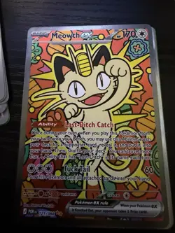 Meowth EX SIR Full Art Holo Rare Pokemon TCG Card 121/088 Perfect Order - Image 4