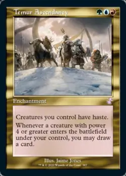 Temur Ascendancy -Foil Light Play MTG Time Spiral Remastered - Image 1
