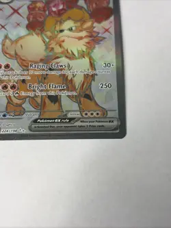 Pokemon Arcanine ex Ultra Rare Full Art Holo Card 224/198 SV01 Scarlet & Violet - Image 4