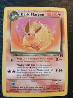 Dark Flareon Team Rocket Set 35/82 Old Pokemon Card 1999-2000 - Image 1
