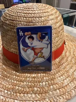 2026 Los Angeles Dodgers x One Piece Promo Card Monkey D Luffy DODGERS LUFFY DON - Image 1