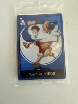 2026 Los Angeles Dodgers x One Piece Promo Card Monkey D Luffy DODGERS LUFFY DON - Image 2