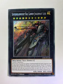 Superdreadnought Rail Cannon Juggernaut Liebe LDS2-EN124 Secret Rare 1st Card NM - Image 1