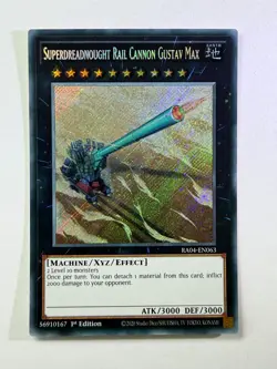 Superdreadnought Rail Cannon Gustav Max RA04-EN063 Secret Rare 1st Ed Card NM - Image 1