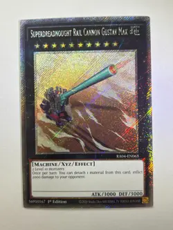 Superdreadnought Rail Cannon Gustav Max RA04-EN063 Platinum Secret 1st Card NM - Image 1