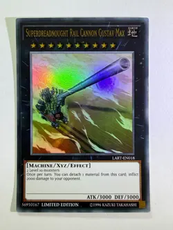 Superdreadnought Rail Cannon Gustav Max LART-EN018 Ultra Rare Limited Ed Card NM - Image 1